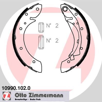 Zimmermann 10990.102.0 - Brzdové čeľuste -