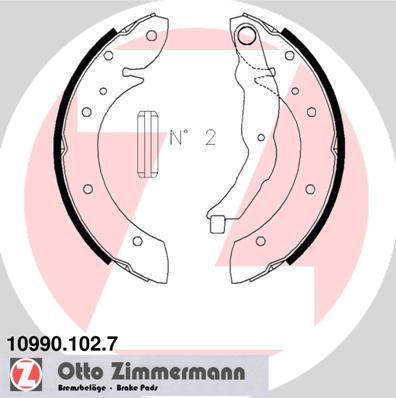 Zimmermann 10990.102.7 - Brzdové čeľuste -