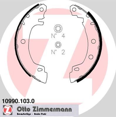 Zimmermann 10990.103.0 - Brzdové čeľuste -
