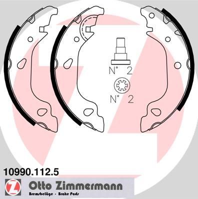 Zimmermann 10990.112.5 - Brzdové čeľuste -