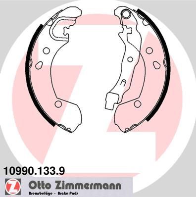 Zimmermann 10990.133.9 - Brzdové čeľuste -