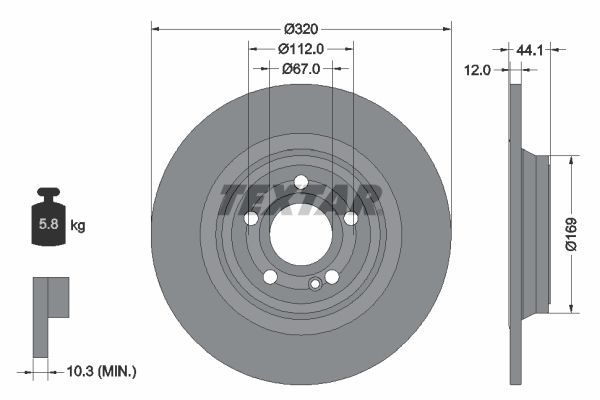 Textar 92324303 - Brzdový kotúč -