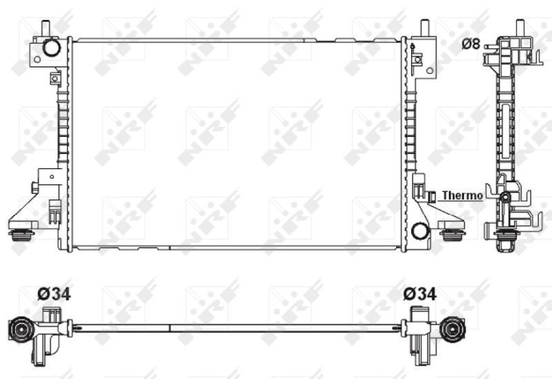 NRF 53160 - Chladič vody -