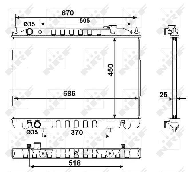 NRF 58418 - Chladič vody -
