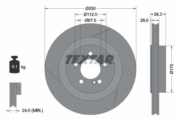 Textar 92151605 - Brzdový kotúč -