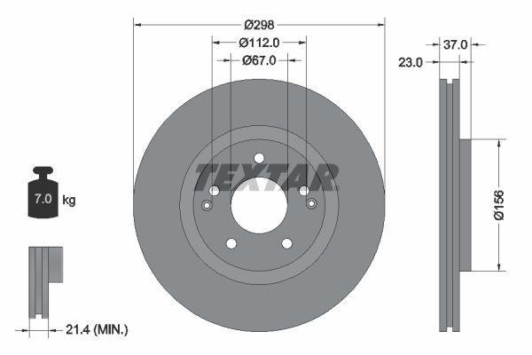 Textar 92324903 - Brzdový kotúč -