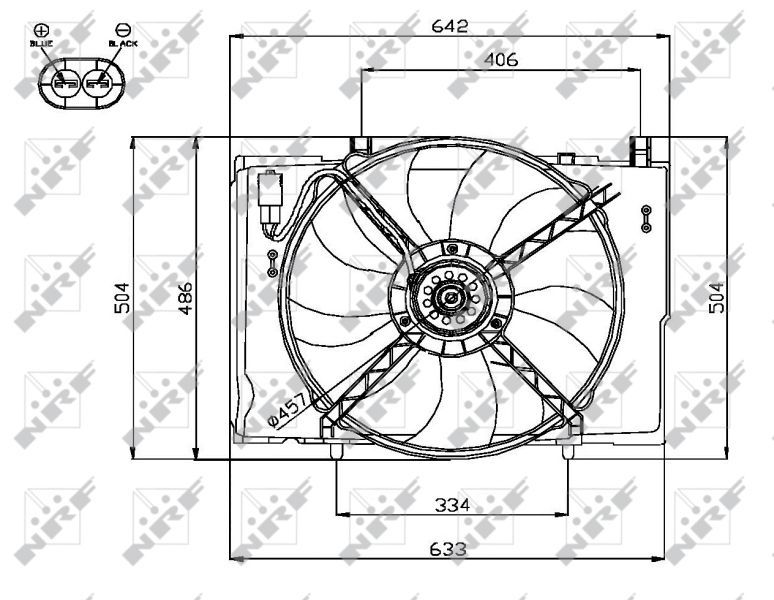 NRF 47741 - Ventilátor motora -