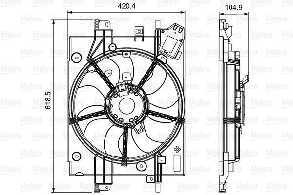 Valeo 696550 - Ventilátor motora -