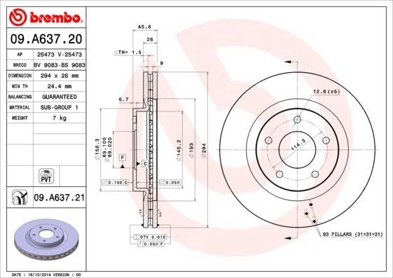 Brembo 09.A637.21