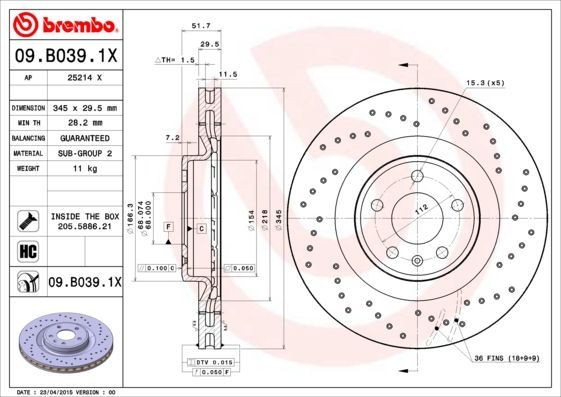 Brembo 09.B039.1X