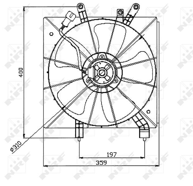 NRF 47043 - Ventilátor motora -
