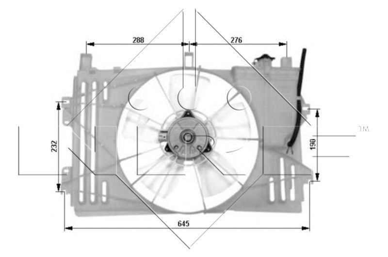 NRF 47053 - Ventilátor motora -
