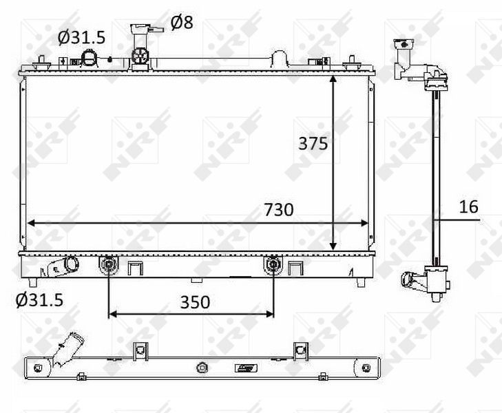 NRF 58560 - Chladič vody -