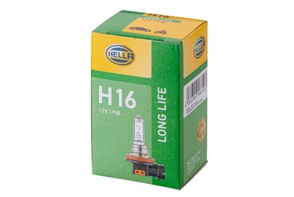 Hella 8GH 186 996-001 Long Life Up To 3x Longer Lifetime H16, 1ks - Žiarovka svetla hmly -