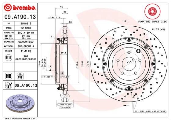 Brembo 09.A190.13