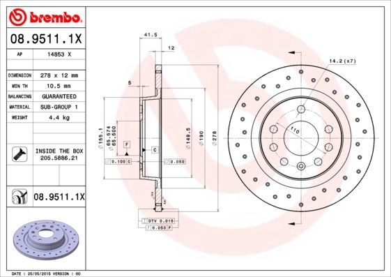 Brembo 08.9511.1X