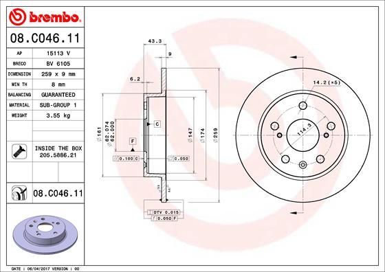 Brembo 08.C046.11