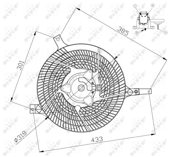 NRF 47572 - Ventilátor motora -