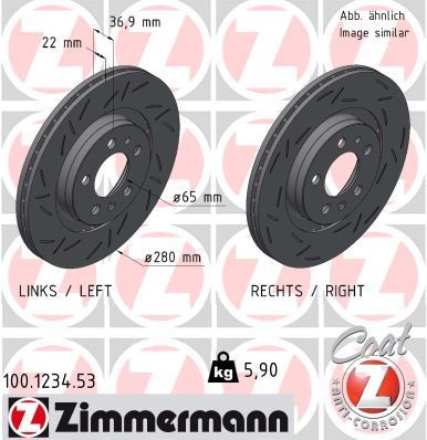 Zimmermann 100.1234.53 - Brzdový kotúč -
