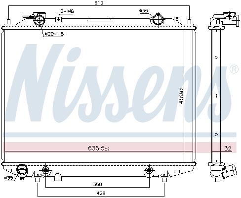 Nissens 68535 - Chladič vody -