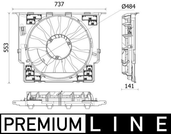 Mahle CFF 534 000P - Ventilátor motora -