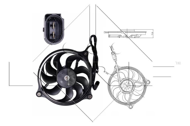 NRF 47699 - Ventilátor motora -