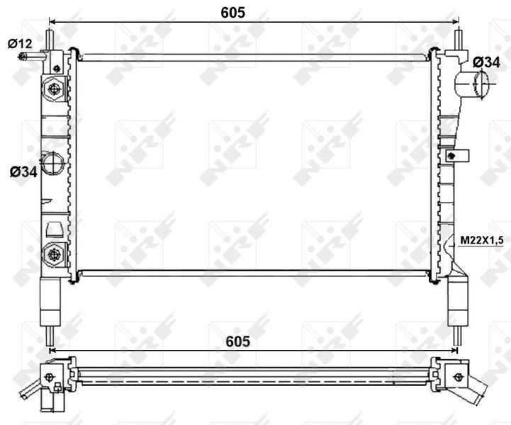 NRF 53036 - Chladič vody -