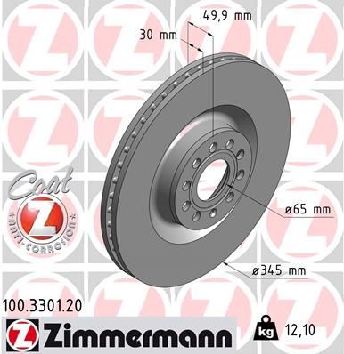 Zimmermann 100.3301.20 - Brzdový kotúč -