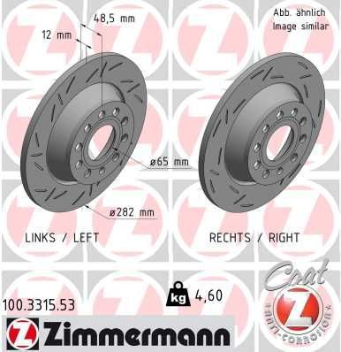 Zimmermann 100.3315.53 - Brzdový kotúč -