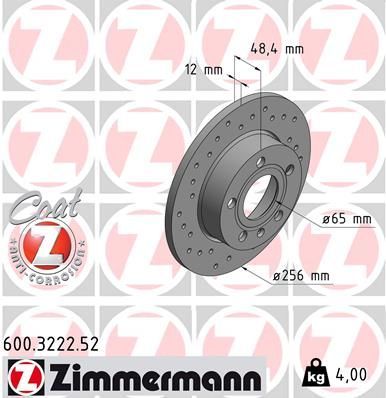 Zimmermann 600.3222.52 - Brzdový kotúč -