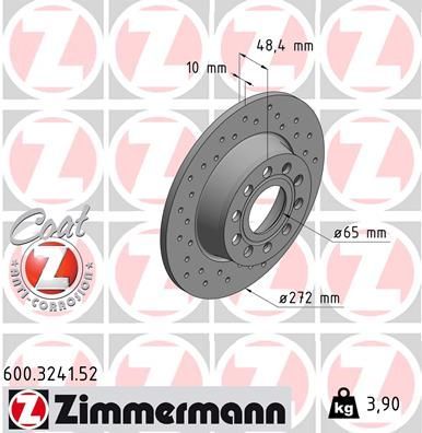 Zimmermann 600.3241.52 - Brzdový kotúč -