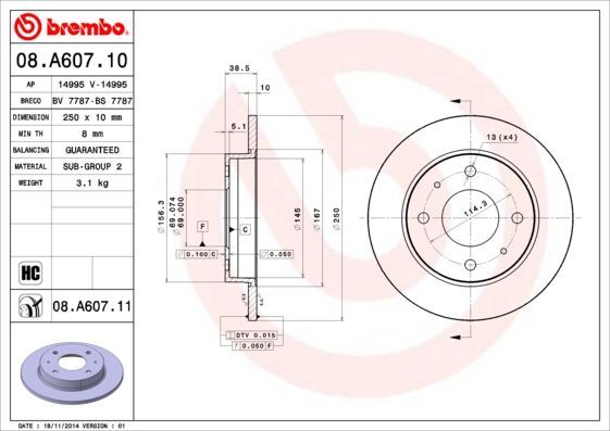 Brembo 08.A607.11