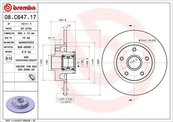 Brembo 08.C647.17