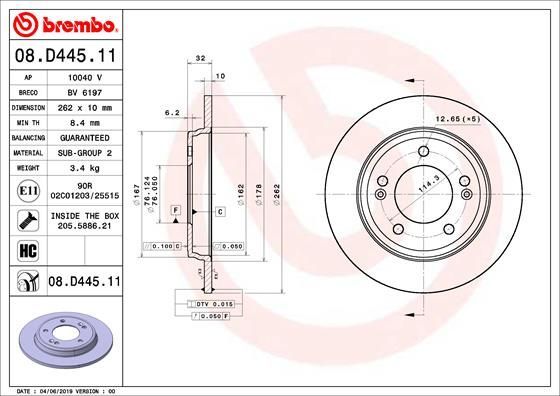 Brembo 08.D445.11