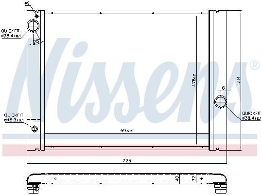 Nissens 60761 - Chladič vody -