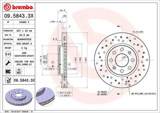 Brembo 09.5843.3X