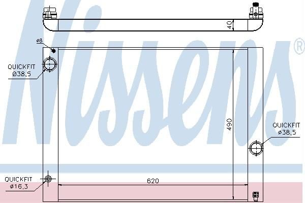 Nissens 60766 - Chladič vody -
