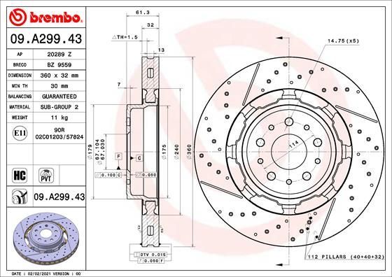 Brembo 09.A299.43