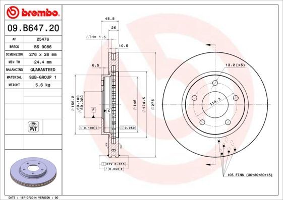 Brembo 09.B647.21