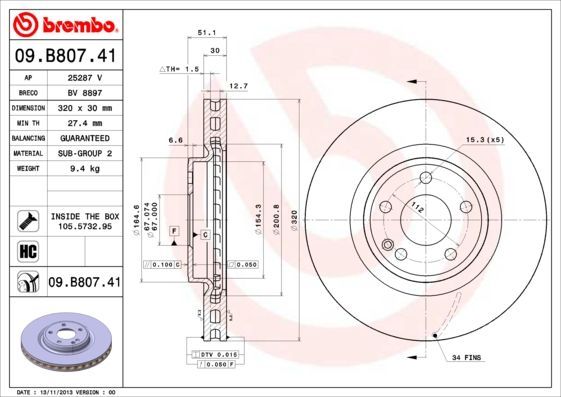 Brembo 09.B807.41