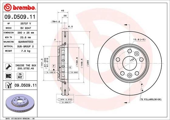Brembo 09.D509.11