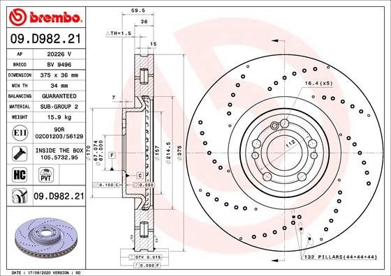 Brembo 09.D982.21
