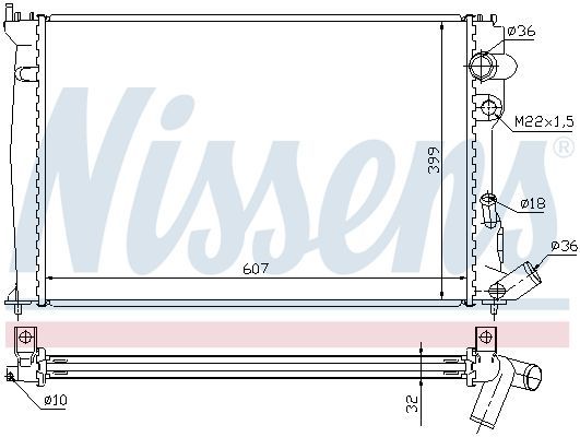 Nissens 61302A - Chladič vody -
