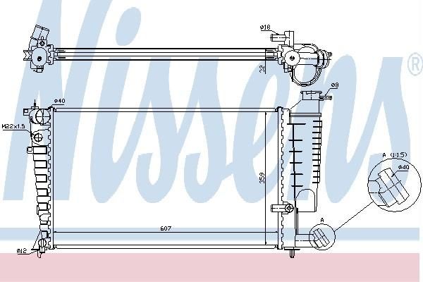 Nissens 61332A - Chladič vody -