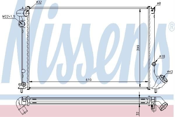 Nissens 61339 - Chladič vody -