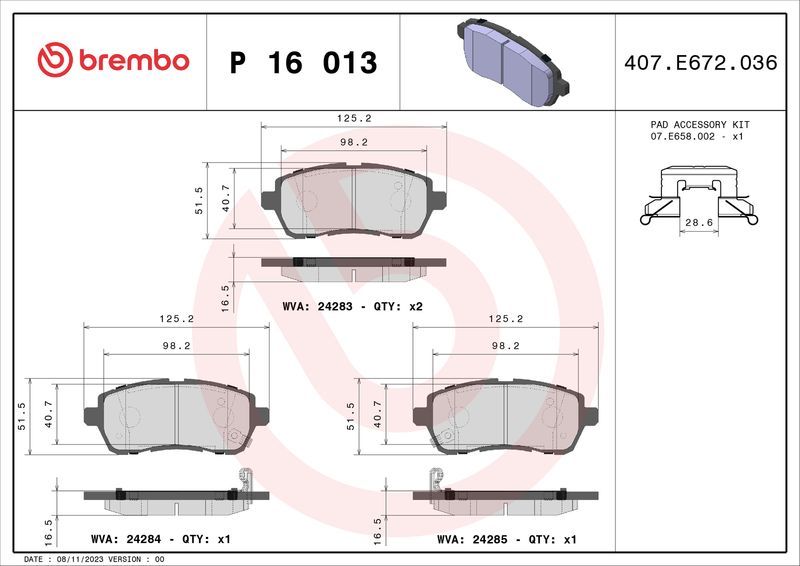 Brembo P 16 013X