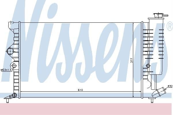Nissens 61384 - Chladič vody -