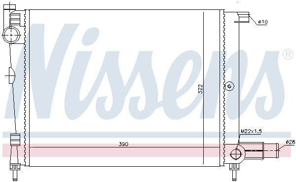 Nissens 61391 - Chladič vody -