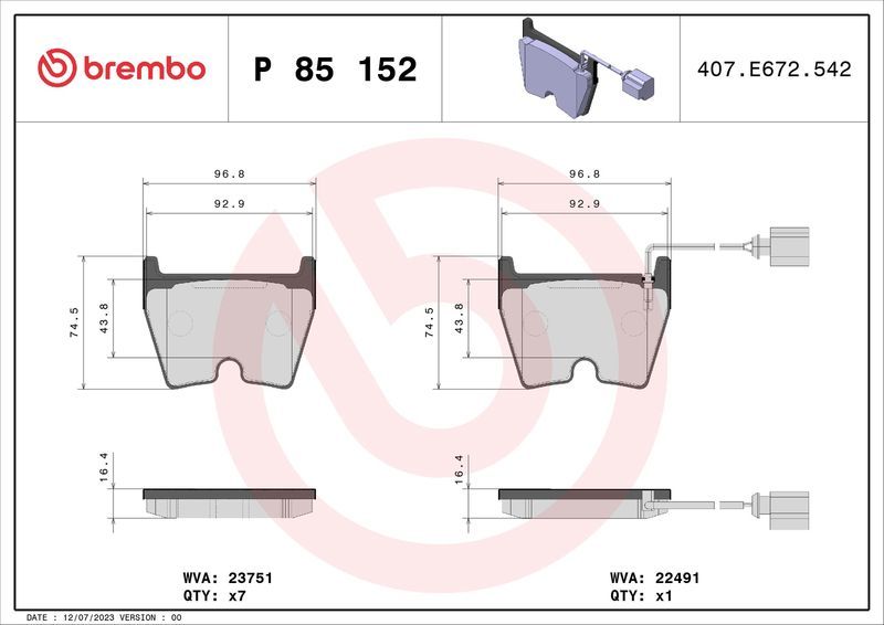 Brembo P 85 152X