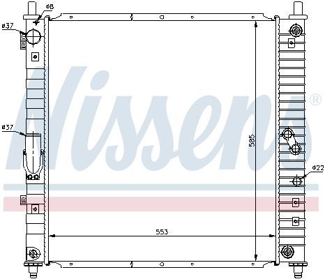 Nissens 61643 - Chladič vody -